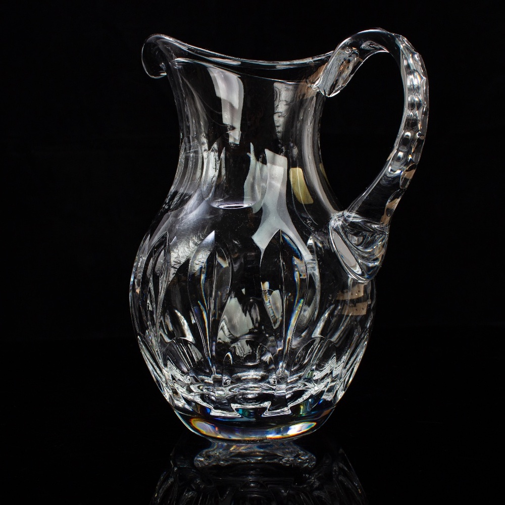 Vintage Cut Crystal Pitcher | West German 24% Lead Crystal | Kitchen Decor